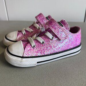 Converse Kids Sneakers in Pink Glitter